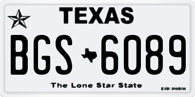 TX license plate BGS6089