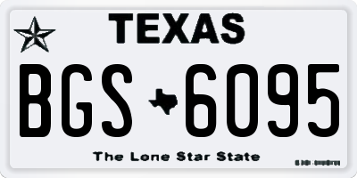TX license plate BGS6095