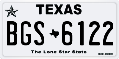 TX license plate BGS6122
