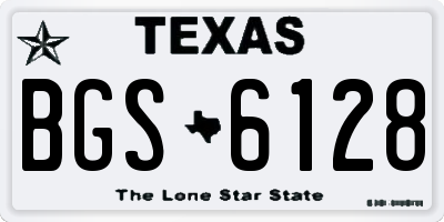TX license plate BGS6128
