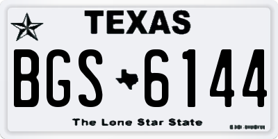 TX license plate BGS6144