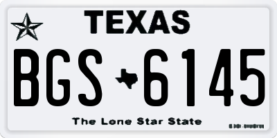 TX license plate BGS6145