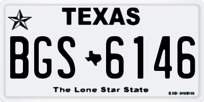 TX license plate BGS6146