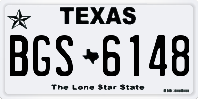 TX license plate BGS6148