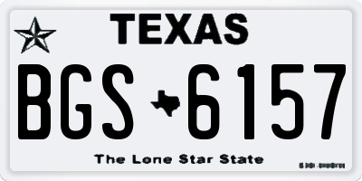 TX license plate BGS6157