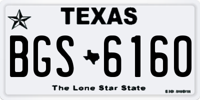 TX license plate BGS6160
