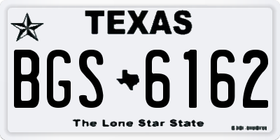 TX license plate BGS6162