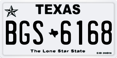 TX license plate BGS6168