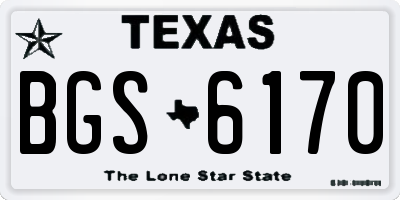 TX license plate BGS6170