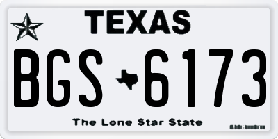 TX license plate BGS6173