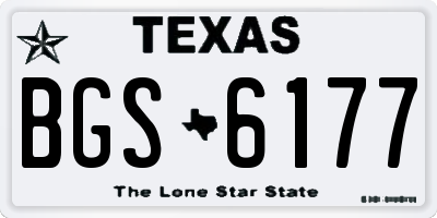 TX license plate BGS6177
