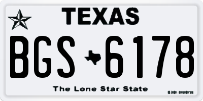 TX license plate BGS6178