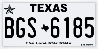 TX license plate BGS6185