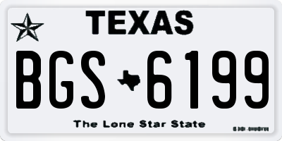 TX license plate BGS6199
