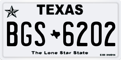 TX license plate BGS6202