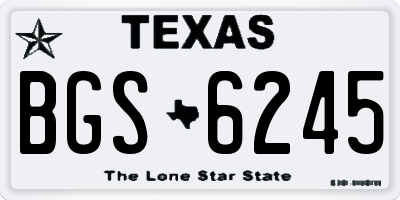 TX license plate BGS6245