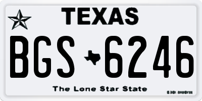 TX license plate BGS6246