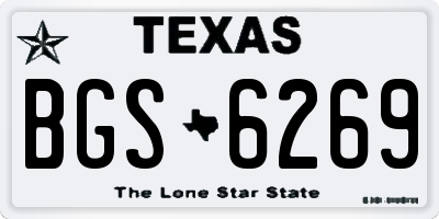 TX license plate BGS6269