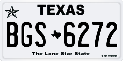 TX license plate BGS6272