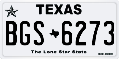TX license plate BGS6273