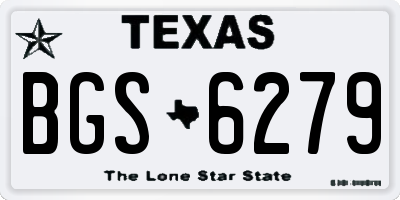 TX license plate BGS6279