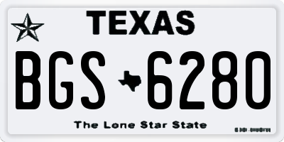 TX license plate BGS6280