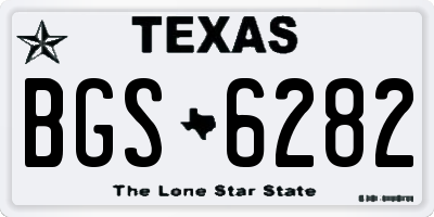 TX license plate BGS6282