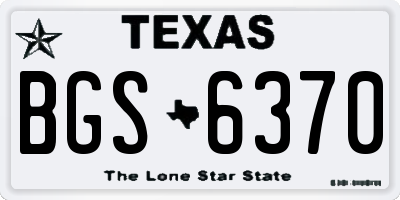 TX license plate BGS6370