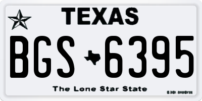 TX license plate BGS6395