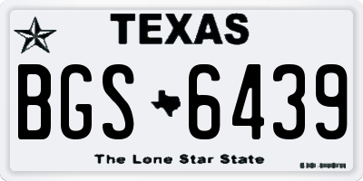 TX license plate BGS6439