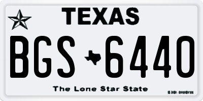 TX license plate BGS6440