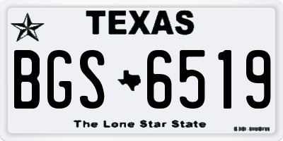 TX license plate BGS6519