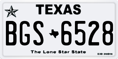 TX license plate BGS6528