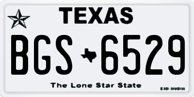 TX license plate BGS6529
