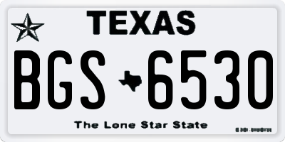 TX license plate BGS6530