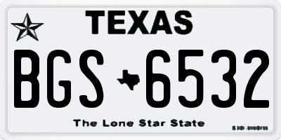 TX license plate BGS6532