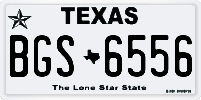TX license plate BGS6556