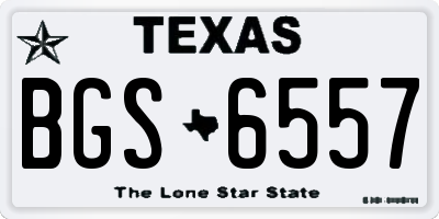 TX license plate BGS6557