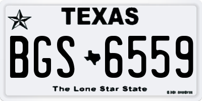 TX license plate BGS6559