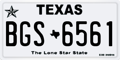 TX license plate BGS6561