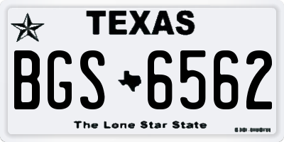 TX license plate BGS6562
