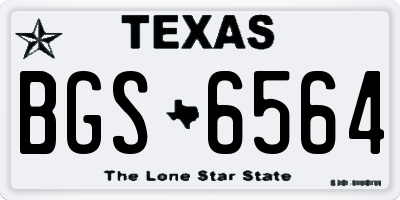 TX license plate BGS6564
