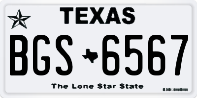 TX license plate BGS6567