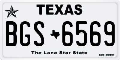 TX license plate BGS6569