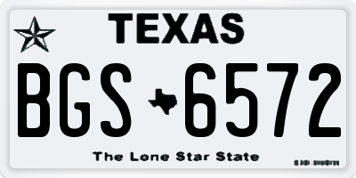 TX license plate BGS6572