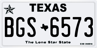 TX license plate BGS6573