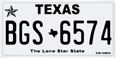 TX license plate BGS6574