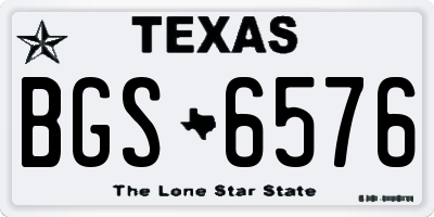 TX license plate BGS6576