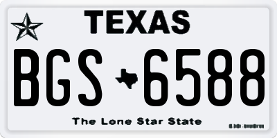 TX license plate BGS6588