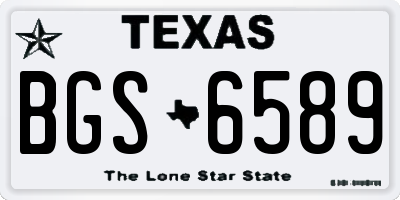 TX license plate BGS6589